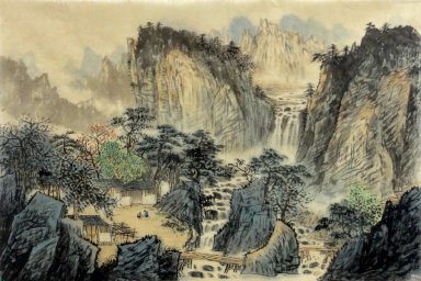 A small village - Chinese Painting