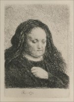 Rembrandt de la mère dans une petite robe noire Comme Upright Im