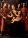 Madonna with child and four angels