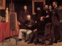 En studio i Batignolles Hyllning till Manet 1870