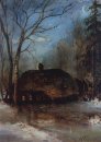 Veer landschap met cottage 1890