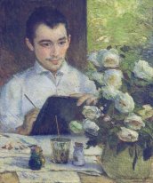 Pierre Bracquemond dipingere un mazzo di fiori