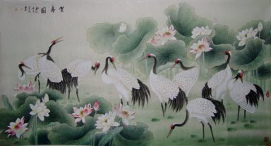 Crane&Lotus - Chinese Painting