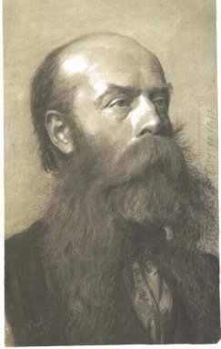 Ritratto di un uomo con la barba in Tre quarti Profil
