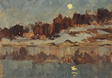 Paesaggio con la luna 1