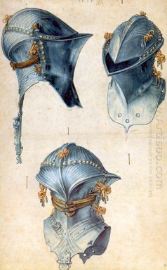 Drie studies met een helm