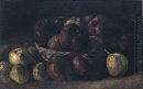 Nature morte avec un panier de pommes 1885