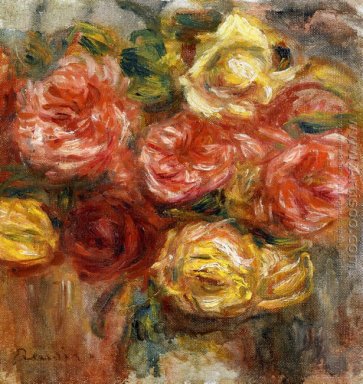 Uma tigela de rosas