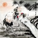 Kraanvogel-Sun - Chinees schilderij