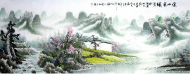 Pruim village - Chinees schilderij