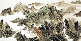 Un patio en la montaña - la pintura china