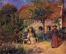 Garten-Szene in der Bretagne 1886