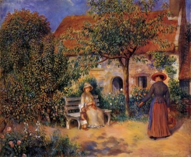 Escena del jardín en Bretaña 1886