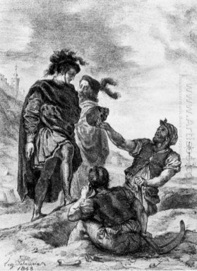 Hamlet en jonge Horatio Voordat de Grave Diggers 1843