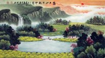 Montagnes et l'eau - peinture chinoise