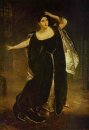 Retrato da atriz Juditta Pasta Como Anne Boleyn