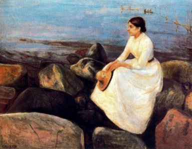 Summer Inger Night On The Shore 1889