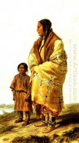 Dacota Femme et Assiniboin Girl, plaque 9 du volume 2 du `Trav