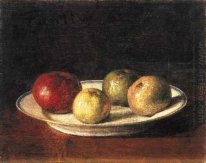 En platta med äpplen 1861