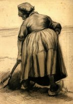 Mujer campesina que cava 1885