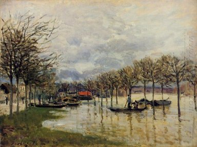 a inundação na estrada para Saint Germain 1876