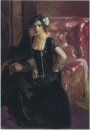 Clotilde Em um vestido de noite 1910