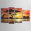 Tangan-Dicat Landscape Oil Painting - Set 4