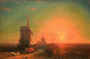 Zonsondergang Molen