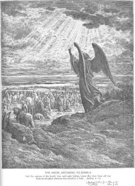 Um anjo aparece aos israelitas