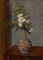 Witte Bloemen In Een Vaas Ingericht 1906