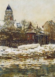 Vetheuil Kyrkan i vinter