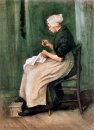 Scheveningen Donna che cuce 1882