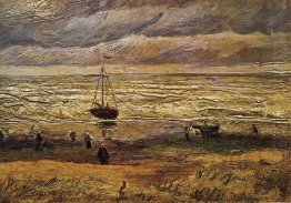 Vista do mar em Scheveningen 1882