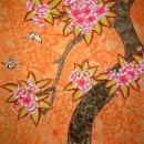 Bunga & Dragonfly - Lukisan Cina