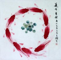 Peixes - pintura chinesa