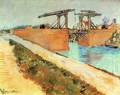 Мост Ланглуа в Арле с дороги рядом с каналом 1888
