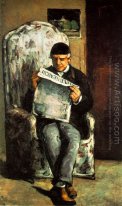 Louis Auguste Cezanne Bapa Of The Artist Reading L Evenement