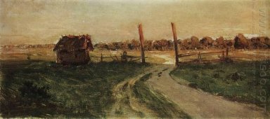 Landschaft mit einer Isba 1899
