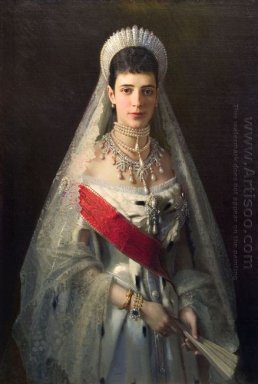Portrait Of Maria Fyodorovna Lahir Princess Of Dagmar Denmark Wi