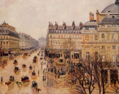 place du théâtre effet de pluie francais