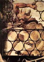 Iblis Menyerang Jendela Detil Dari St Anthony The Hermit