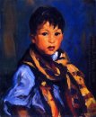 Мальчик с клетчатой ​​шарф