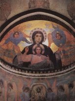 Un fresco de M Nesterov De Akhali Zarzma Monasterio Abastumani T