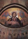 Un fresco de M Nesterov De Akhali Zarzma Monasterio Abastumani T