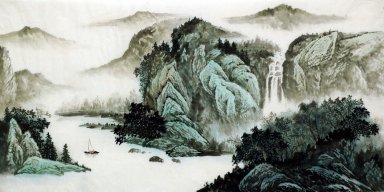 Berge und Wasser - Chinesische Malerei