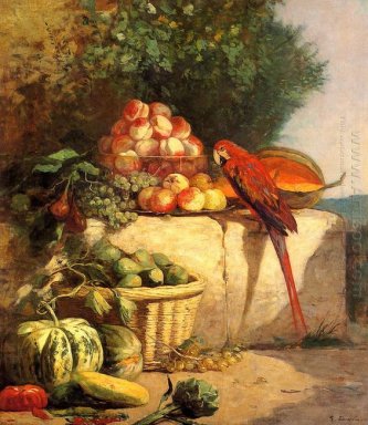 Groenten en Fruit Met Een Parrot 1869