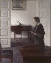 Interior with a Reading Lady