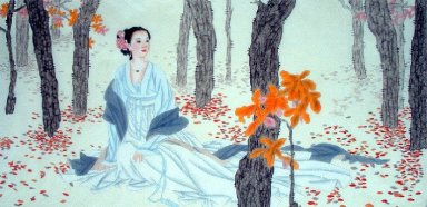 Belle peinture Lady-chinois