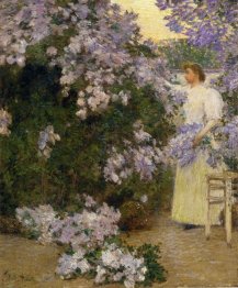 Fru Hassam i trädgården 1