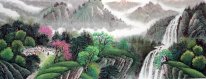 Gunung Dan Air Terjun - Lukisan Cina